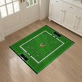 thumbnail image 3 of ODIKA 3'x5' Washable Throw Rug Field Door Football Stadium Grid Center Motif Markings Border for Entryway, Kitchen, Mudroom, Stain Resistant, Low Profile, Non-Slip, 3 of 7
