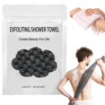 thumbnail image 1 of Toalla exfoliante para ducha ZIVWAGX de 122 cm, 2 en 1, con exfoliador, 1 of 7