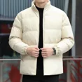 thumbnail image 4 of Chaqueta de plumón para hombre, parkas cortas, abrigos acolchados para hombre, ropa de abrigo con cremallera, ropa de abrigo de invierno de moda Harajuku, ropa de abrigo 2024, 4 of 5