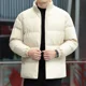 thumbnail image 4 of Chaqueta de plumón para hombre, parkas cortas, abrigos acolchados para hombre, ropa de abrigo con cremallera, ropa de abrigo de invierno de moda Harajuku, ropa de abrigo 2024, 4 of 5