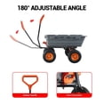 thumbnail image 3 of Garden Dump Cart with 900lb Capacity, Heavy Duty Yard Dump with 180° Rotating Handle and 10" No-Flat Tires, Garden Carts and Wagons, 3 of 7
