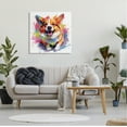 thumbnail image 3 of Stupell Industries Happy Corgi Modern Splatter Animals & Insects Painting Gallery Wrapped Canvas Art Print Wall Art, 30 x 30, 3 of 8