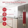 thumbnail image 3 of Casewin Refrigerator Door Handle Covers,Keep Your Kitchen Appliance Clean from Smudges, Fingertips, Drips, &Food Stains, Perfect for Dishwashers (2pcs, Big Red), 3 of 8
