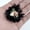 Black, variant on 10 Pack Organza Flower Lace Stickers - Elegant Three-Dimensional Crafting & Decoration Stickers