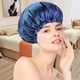 thumbnail image 1 of Gorro reversible de satén de seda para dormir, gorro de satén de seda con botón adaptable, gorro de dormir de doble capa a la moda., 1 of 6