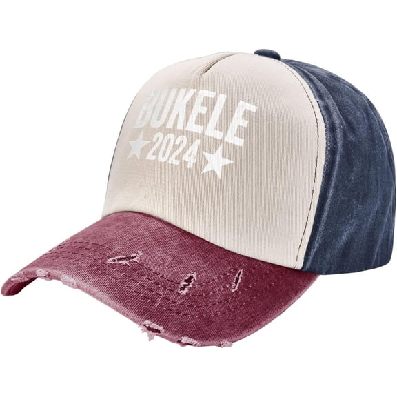 Nayib Bukele 2024 Hat Vintage Adjustable Baseball Cap Cotton Dad Hat Trucker Hat for Women Men,Dark Red