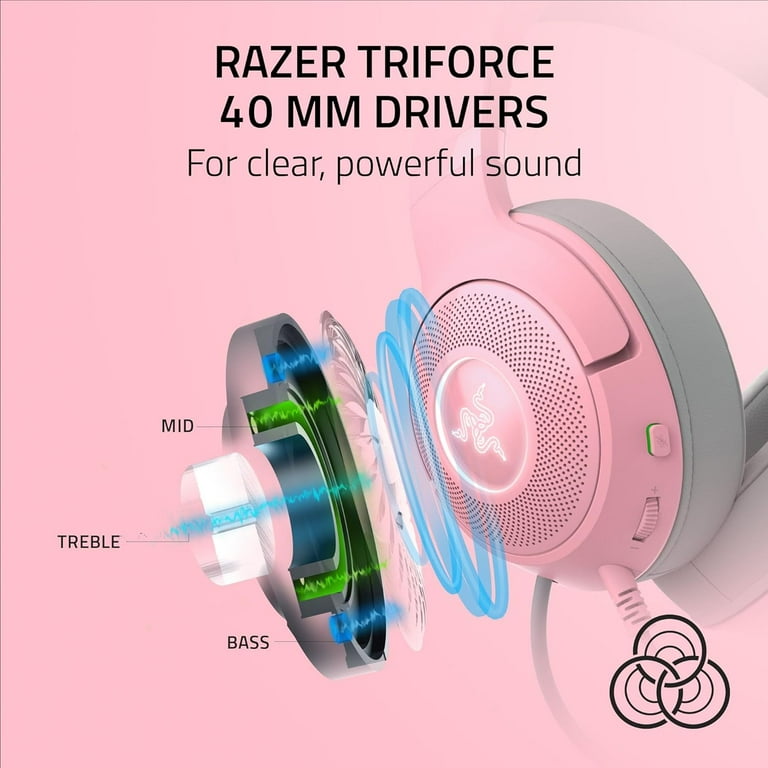 Razer RZ04-04730100-R3U1 Kraken Kitty V2 USB Wired RGB Headset 