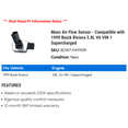 thumbnail image 2 of Mass Air Flow Sensor - Compatible with 1999 Buick Riviera 3.8L V6 VIN 1 Supercharged, 2 of 2