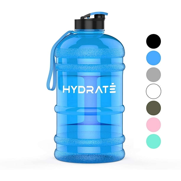 Botella de agua de 2,2 litros - Ahora con tapa Easy Drink - Duradera y extrafuerte - Sin BPA - Ideal para: Gimnasio, Dieta, Culturismo, Deportes al aire libre, Senderismo y Oficina Xemadio XSD-227-2