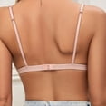 thumbnail image 6 of Jinhomg Women's Lace Bralettes Triangle Wireless Bras with Adjustable Straps V Neck Soft Unpadded Scalloped bras Beige 758085BC, 6 of 7