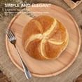 thumbnail image 3 of Wood Serving Tray, Anti Deformation Wooden Plate 30cm Thickened Round  for Kitchen, 3 of 8