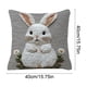 thumbnail image 3 of Almohadas lumbares con estampado de conejitos blancos, incluye funda de almohada e inserto, cojín de respaldo extraíble y lavable para sofá cama, oficina, siesta, funda de almohada corta de felpa., 3 of 6