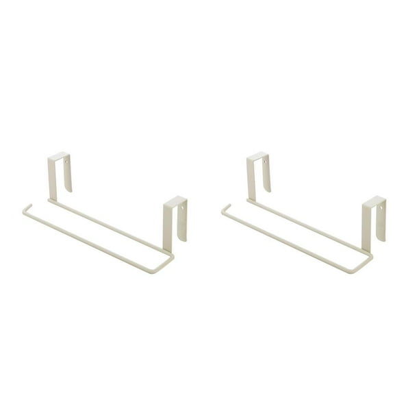 Yuarrent Soporte para toallas de papel en rollo de cocina, estante de almacenamiento, organizador de artículos diversos, herramientas de blanco 2piezas