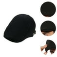 thumbnail image 2 of 1 boina de lana ajustable con visera vintage para hombre, estilo informal, 2 of 6