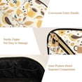 thumbnail image 5 of FORMRS Makeup Bag Travel Cosmetic Organizer for Women Fold Flat Zipper Pouch with Handle, Beige Birds Floral, 5 of 8