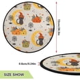thumbnail image 2 of Cat Cute Halloween Christmas Tree Mats Waterproof Tree Skirt, Pumpkins Cartoon Xmas Tree Stand Tray Mat Floor Protector Pad for Holiday Party Decoration, 28.3", 2 of 6