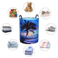 thumbnail image 6 of PHELIKA Ocean Beach Scene With Palm Trees 06 Laundry Basket 65L Large Foldable Round For Dirty Clothes Toy Storage, 6 of 6