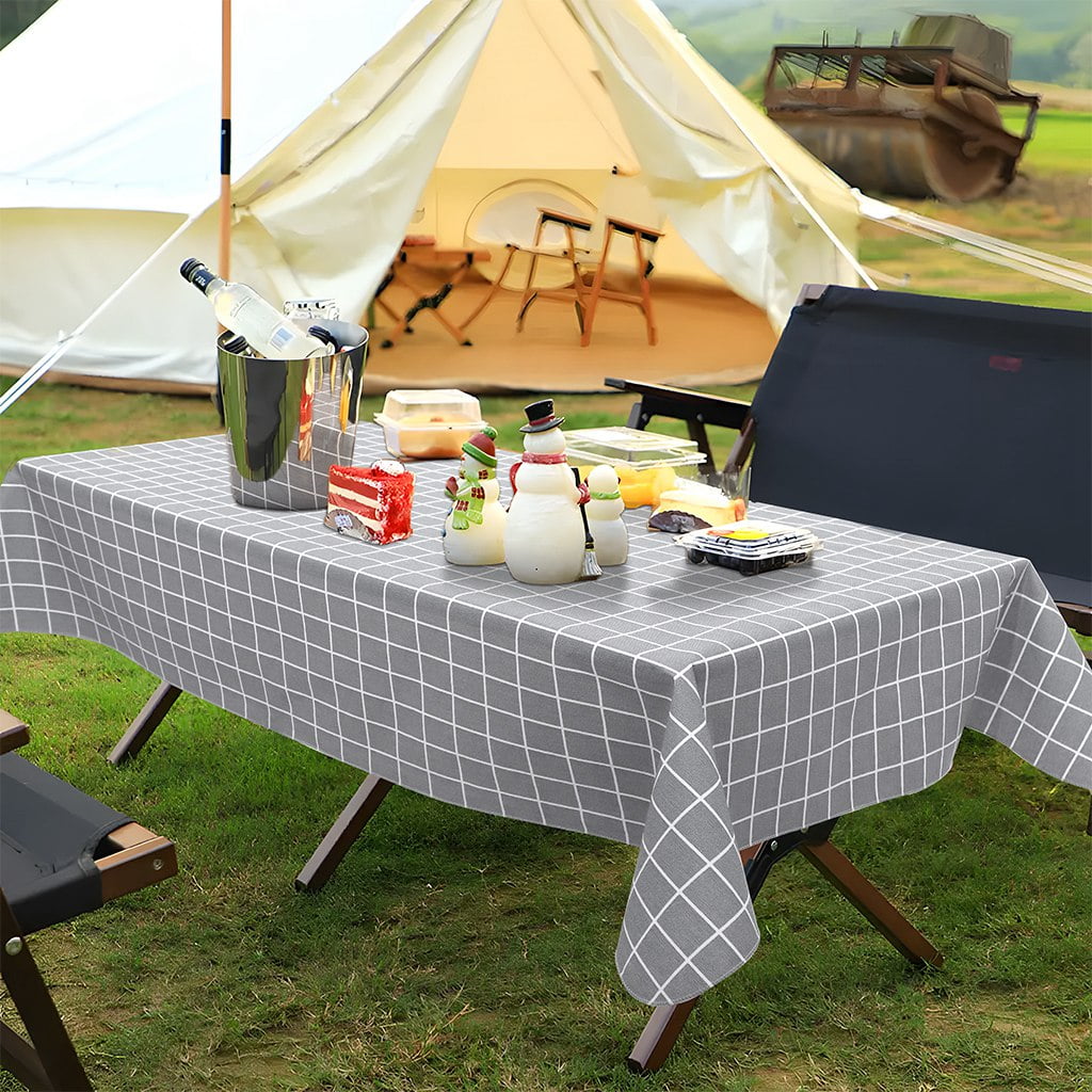 Ray Star Vinyl Party Tablecloths 60x102 Spring Tablecloth Plastic Picnic Outdoor and Camping Waterproof Oilcloth Table Cover for Rectangle Tables