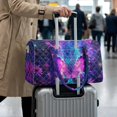 thumbnail image 3 of Garronmavis Purple Galaxy Butterfly Quilted Duffle Bag for Women, Large Weekender Bag Overnight Carry On Bag with Luggage Sleeve for Travel, Gym, Weekend Getaways, 3 of 7
