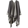 thumbnail image 1 of LinYooLi Reversible Shawl Wrap for Women Ladies, Open Front Poncho Cape Warm Blanket for Winter Fall, 1 of 1