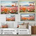 thumbnail image 4 of Designart "Mountain'S Zinnias Charms I" Zinnias Floater Framed Canvas Prints, 4 of 5