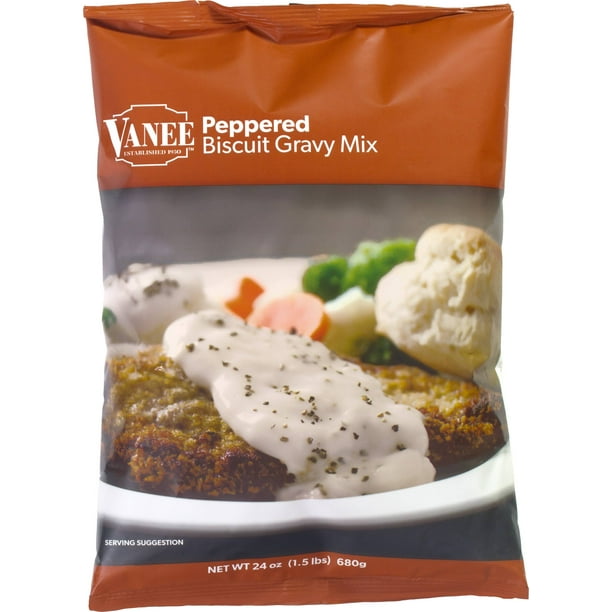 Vanee Foods Pepper Biscuit Gravy Mix, 24 Ounce 6 per case. Walmart
