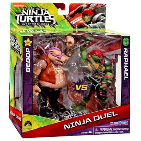 Teenage Mutant Ninja Turtles Movie 2 Hero vs Villain Basic Figure 2-Pack, Raphael vs Bebop