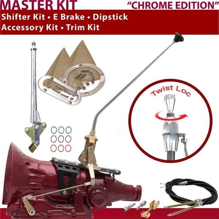 American Shifter TH400 Shifter Kit 16 in. E Brake Cable Trim Kit Dipstick for CF57D