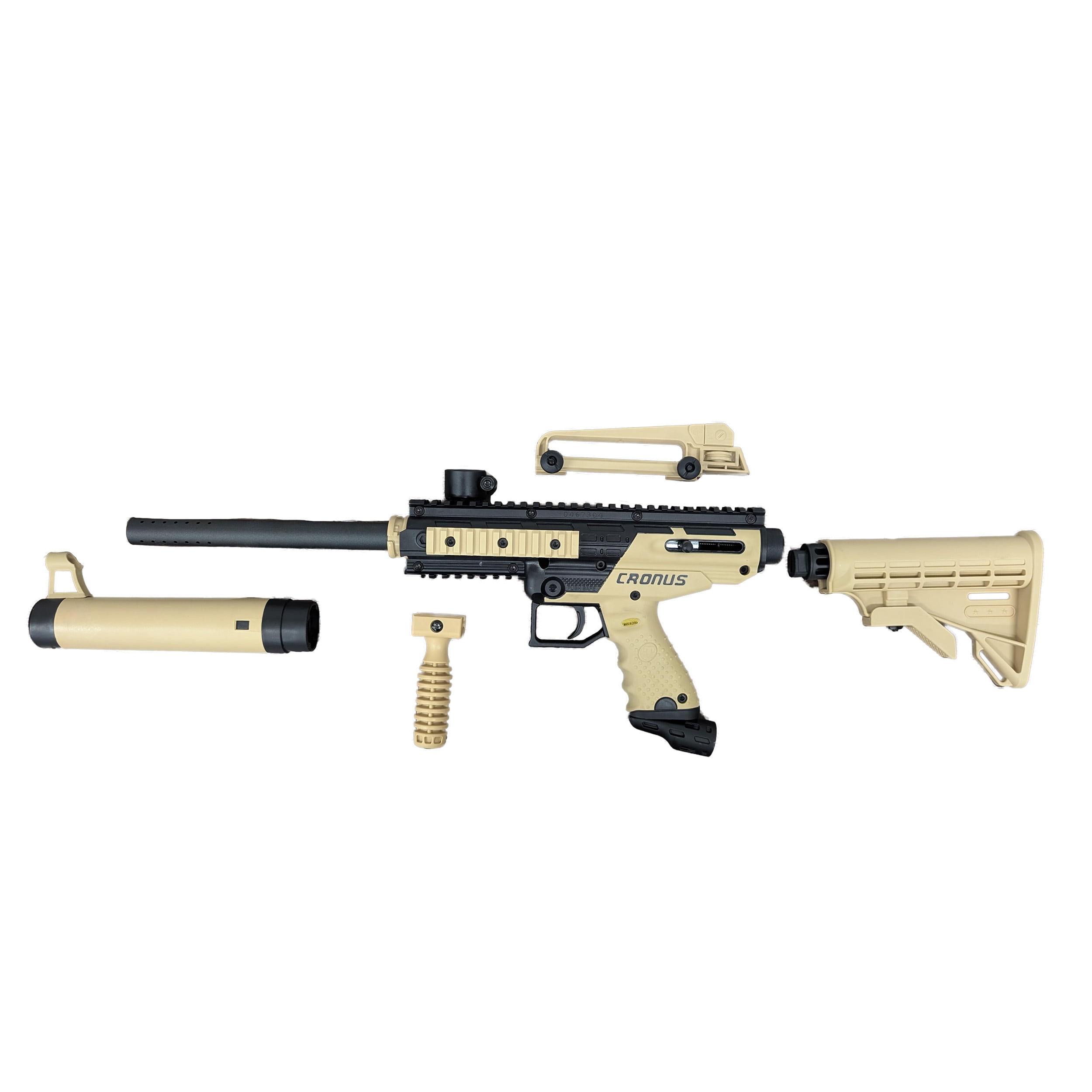 Tippmann Cronus Black and Tan Semi-Automatic Paintball Marker with Accessories