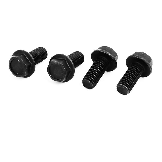 Unique Bargains 4 Pcs Metallic M7x15mm Reverse Thread Screw Black for Cutting Machine