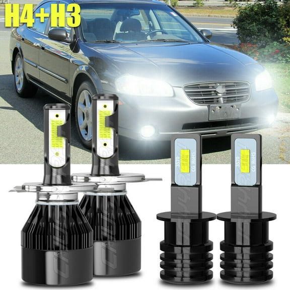 For Subaru Forester 2003-2005 6000K LED Headlights   Fog Lights Bulbs Combo 4pcs