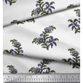 thumbnail image 2 of Soimoi Crepe Silk Fabric Leaves & Floral Block Fabric Prints by Yard 42 Inch Wide, 2 of 3