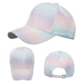thumbnail image 2 of ZHENHONG Womens and Mens Baseball Caps Fashion Sport Striped Breathable Beach Sun Hat Casual Gradient Visor Hat Blue, 2 of 5