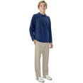 thumbnail image 6 of Classroom School Uniforms Big Kid Long Sleeve Pique Polo CR835Y, XL, SS Navy, 6 of 7