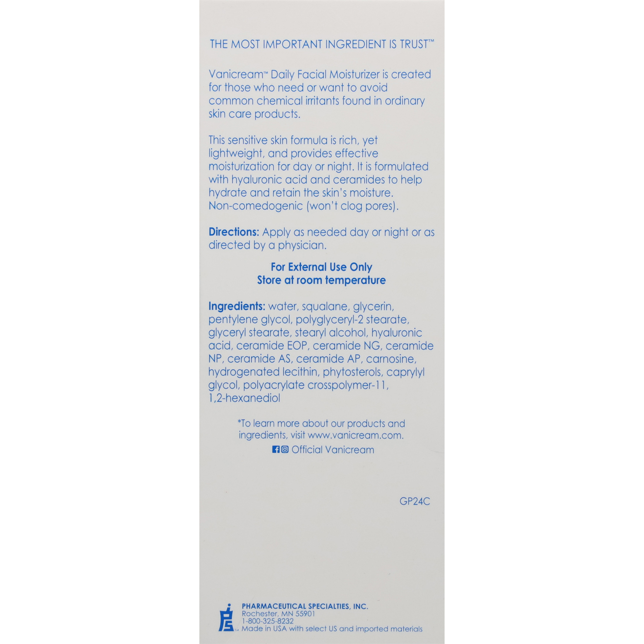 Vanicream Daily Facial Moisturizer with Ceramides, 3 oz photo 2