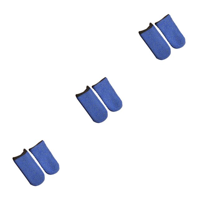tamizeot 2 Pcs Gaming Sweat Proof Fingertip Breathable Elastic Finger Gloves Non-Scratch Sensitive Game Controller Blue 3Set