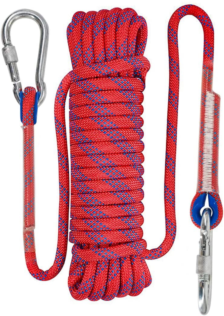 Aoneky 10 mm Static Outdoor Rock Climbing Rope Fire Escape Safety Rappelling Rope 