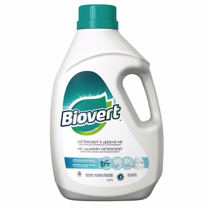 BIOVERT Détergent à Lessive HE Rosée Matinale Certifié Ecologo 100 Brassées  4.43 L
