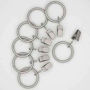 Mainstays 1" Nickel Curtain Clip Rings (7 pack)