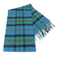 thumbnail image 1 of Locharron of Scotland Bowhill Macleod of Harris Ancient Lambswool Tartan Scarf - Blue/Green/Yellow, 1 of 3