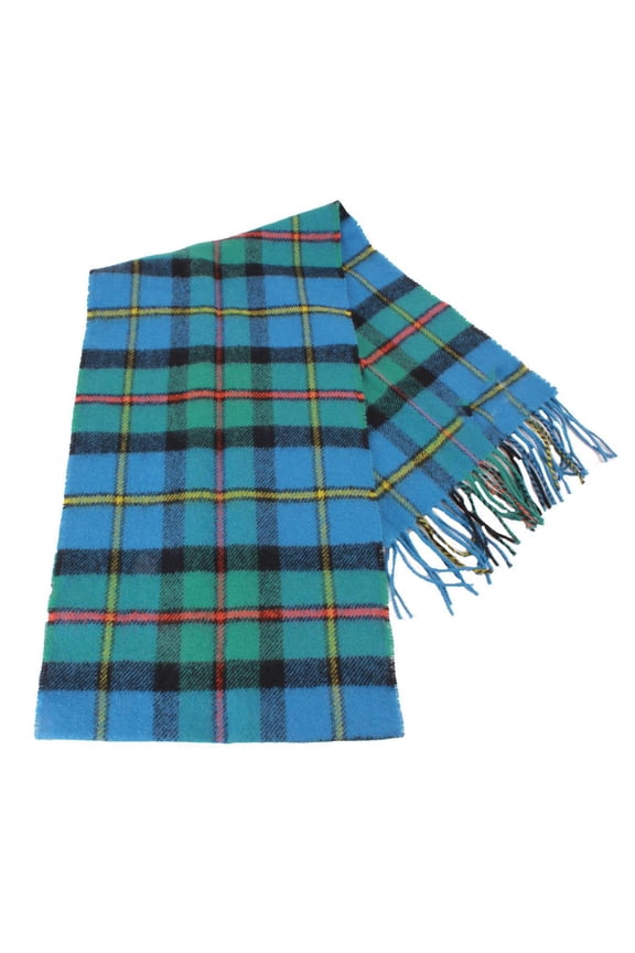 Bowhill Macleod of Harris Ancient Lambswool Tartan Scarf - Blue/Green/Yellow