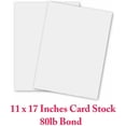 thumbnail image 2 of 11 X 17 White Card Stock - 80 Lb. Cover Smooth (218gsm) - 100 Sheets Per Pack, 2 of 2