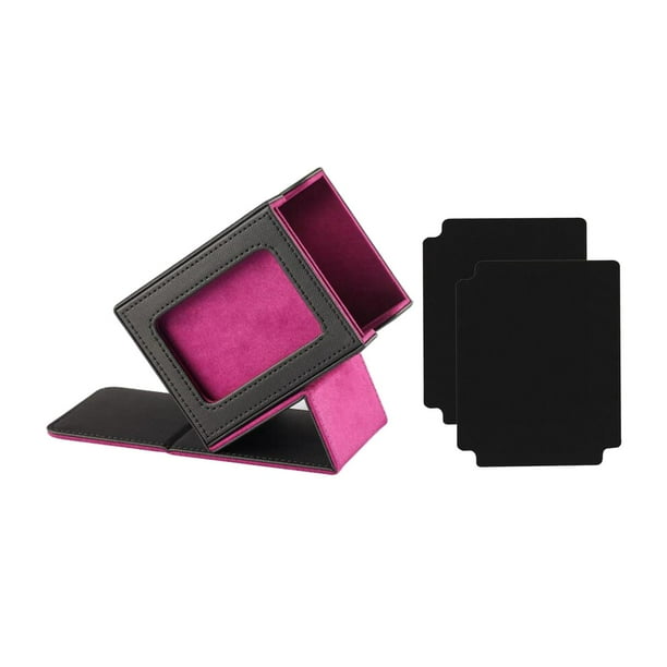 Caja para baraja de cartas coleccionables, contenedor para cartas, protector de cartas, cartas de colección premium, cartas de juguete Negro Púrpura