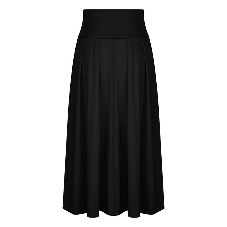 【iiort】Maxi Skirt Black CIDER High Waist Solid Belted Maxi Skirt: Black, XXS at
