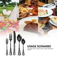 thumbnail image 6 of 30pcs Vintage Flatware Sets with Skull Pattern Handle, Stainless Steel Silverware Set, Utensils Cutlery Set for 6, Including Knife Fork and Spoon, 6 of 7