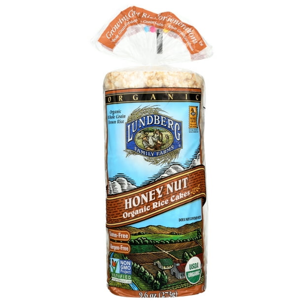 Lundberg Family Farms Rice Cake Honey Nut, 9.6 Oz