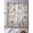 thumbnail image 4 of Vintage Rooster Farmhouse Sheer Curtains 84 Inches Long 2 Panels Set, Window Sheer Curtains for Living Room/Bedroom, Grey Wooden Farm Animals Striped Light Filtering Rod Pocket Curtain 52''x84''x2, 4 of 8