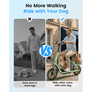 MIHOVER 550W Pet Friendly Electric Scooter with Seat for Small Dogs, 12 Electric Scooters for Adults, Dual Shock Absorbers 25 Miles Range, UL2272 Certified-Cyan