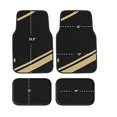 thumbnail image 3 of FH Group Carpet Liners Car Floor Mats with Faux Leather Stripes - Full Set, 3 of 5