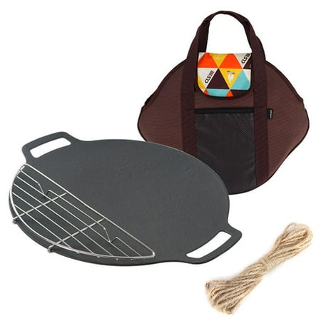 

Fovolat Korean Barbecue Plate Grill Pan|Non-stick Round Griddle Grill Pan Smokeless BBQ Cast Iron Grill Pan|Round Griddle Grill Pan without Lid Outdoor Camping BBQ Grill Pan